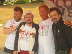 AIDS Vancouver Community Table Volunteers: Alastair McDonald, Brian Chittock, Bradford McIntyre and Joe Smith, at Scotiabank AIDS Walk For Life Vancouver 2012. Photo Credit: Deni Daviau