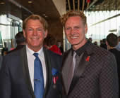 Bradford McIntyre with husband Deni Daviau. April 13, 2014 at AccolAIDS 2014. Bradford McIntyre, nominated for an AccolAIDS Award attended AccolAIDS 2014, and received recognition of his achievement in the areas of Social/Political/Community Action, and the Kevin Brown PWA Hero Award for his tireless work, with husband Deni Daviau. April 13, 2014