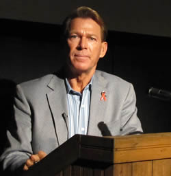 Bradford McIntyre, a long term survivor living with HIV, since 1984 - We Care RED RIBBON Campaign - November 12, 2010 - Vancouver, BC. Canada