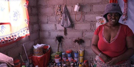 Gogo Grace is one of the traditional healers who is now a certified HIV counsellor and tester in Bushbuckridge Mpumalanga. Photo by Sandra Maytham Bailey