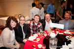 7th Annual Day Against Homophobia Breakfast - May 17th 2011 - AIDS Vancouver table - Megan McKinney, Sonia Marino, Quinn Bennett, Brian Chittock and Bradford McIntyre