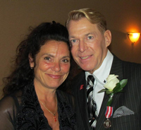 Lise Turpin, Snowy Owl AIDS Foundation Executive Director & Diamond Jubilee Medal recipient Bradford McIntyre, former Snowy Owl AIDS Foundation Director.