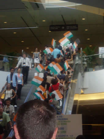 AIDS 2006: Treatment activists march through the Metro Toronto Convention Centre