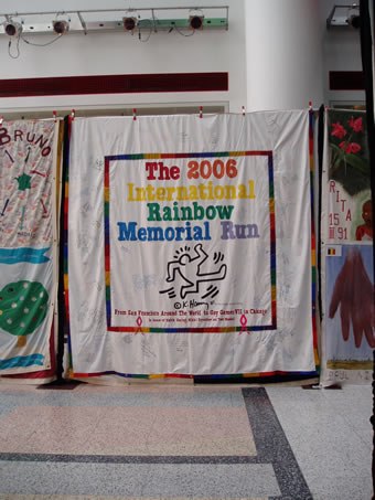 AIDS 2006 Time to Deliver - AIDS Quilt Panel - International Rainbow Memorial Run - August 13 - 18, 2006