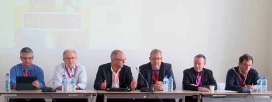 Manuel Battegay, Nathan Clumeck, Jens Lundgren, Jrgen Rockstroh, Gus Cairns, and Bernard Hirschel at a 2013 HIV conference.