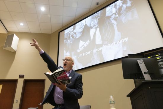 Binghamton University alumnus Ron Goldberg, author of Boy with the Bullhorn: A Memoir and History of ACT UP New York