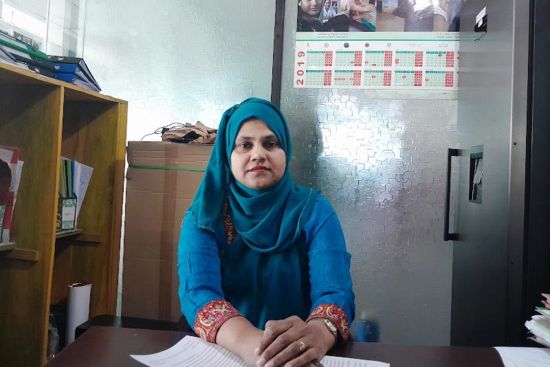 Sabrina Akhter, Counselor and Administrator at the Anti-retroviral therapy centre at the Bangabandhu Sheikh Mujib Medical University. Credit: Mohammad Al Amin